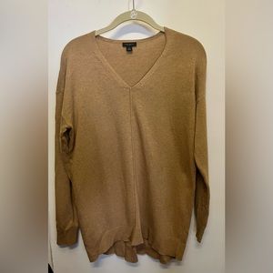 Ann Taylor Factory tan v-neck sweater